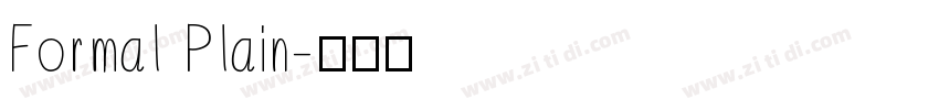 Formal Plain字体转换